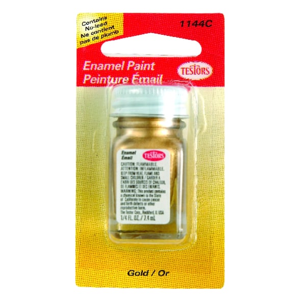 Testors Metallic Gold Hobby Paint 0.25 oz 1144C2 Zoro